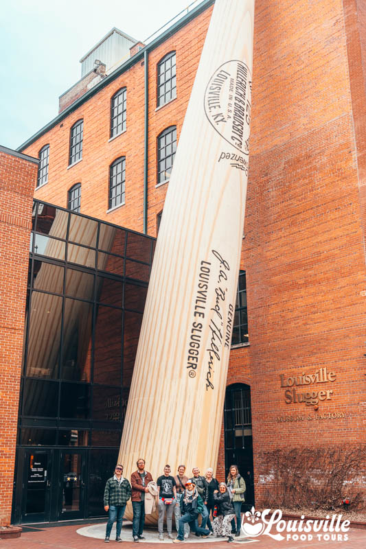 Louisville slugger bat in front of the Slugger Museum downtown Louisville Kentucky