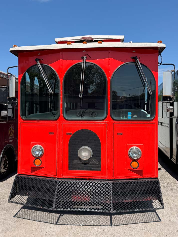 Ruby the Trolley from the front