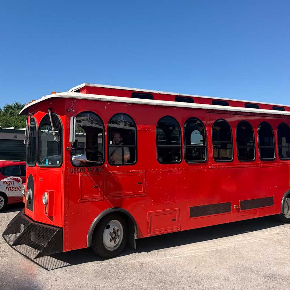 Ruby the Trolley from the side
